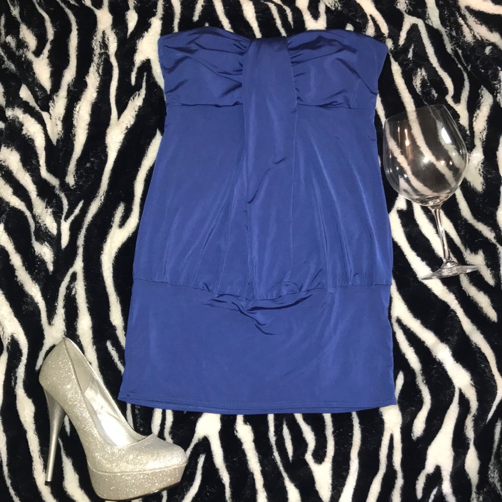 Strapless Royal Blue top